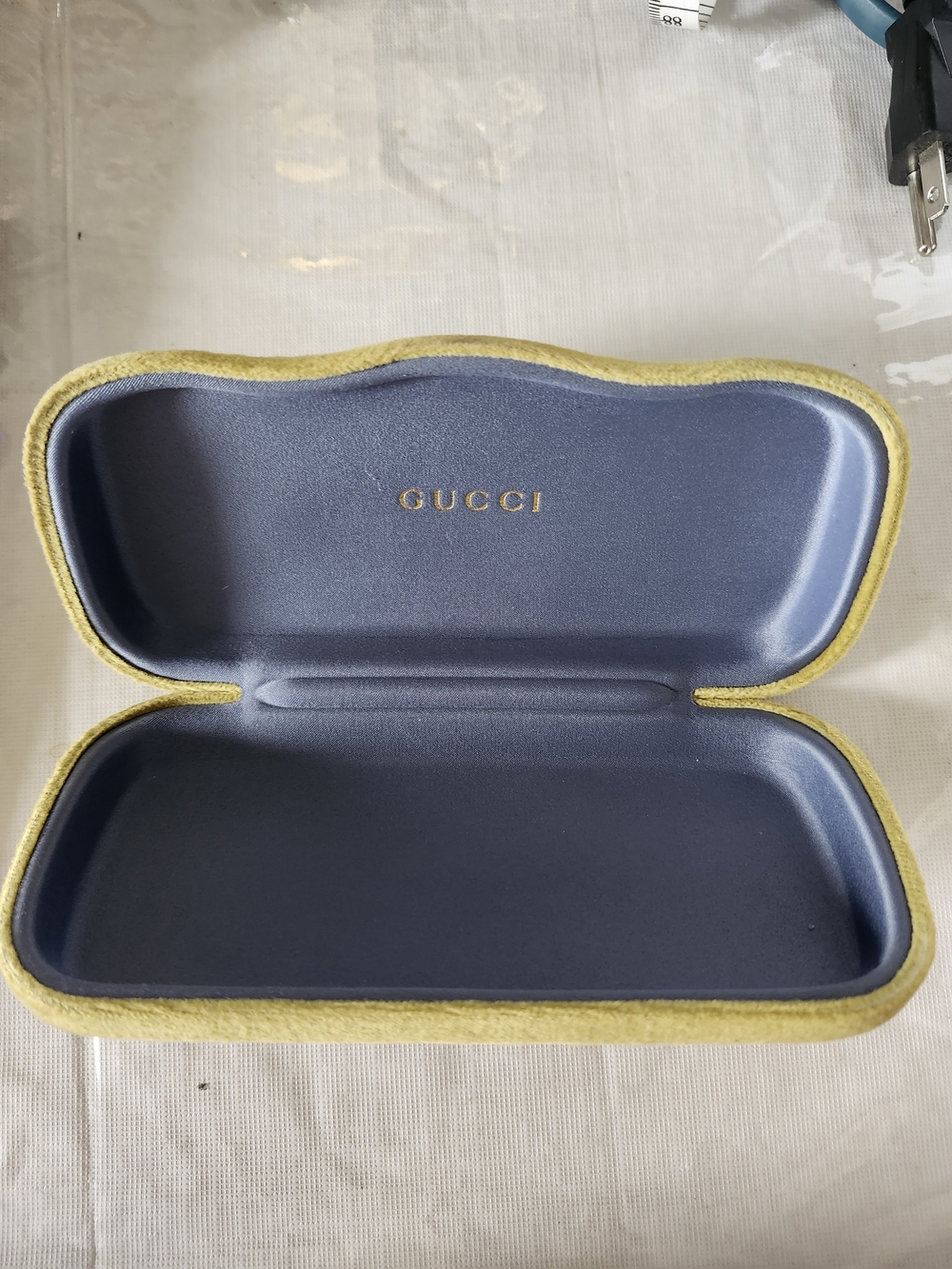 Gucci Blue and Yellow Eyewear Case